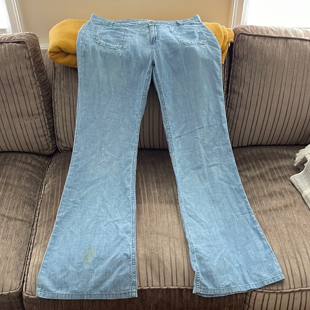 MiH Miramar Jean chambray full leg summer pants 28 Barney’s NY 7th floor Madison